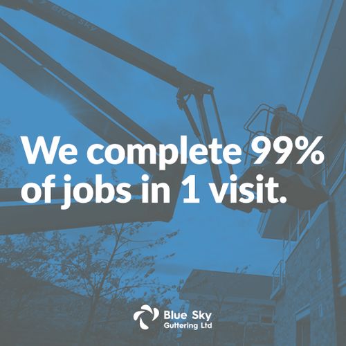Blue Sky complete 99% of residential jobs in 1 visit!